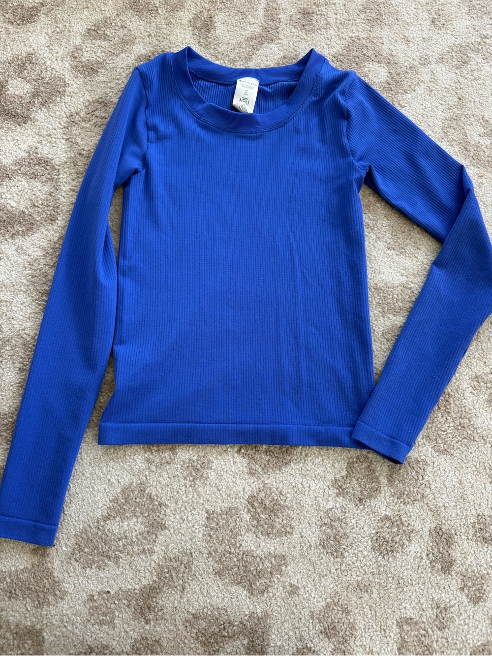 Athleta Ribbed Crewneck Tops - Blue, Green, Gray, Pink. 4 piece bundle. - Picture 5 of 9
